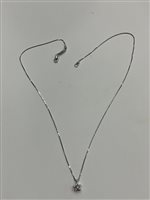 Necklace Davite & Delucchi Woman in White Gold Diamante 0.18 Ct 88526713